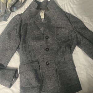 Womans Banana Republic size 10 Gray wool jacket